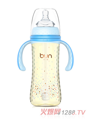 貝優(yōu)能喝護(hù)型帶柄自動(dòng)寬口PPSU奶瓶300ml