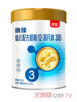 圣元優(yōu)聰融臻幼兒配方奶粉（12-36月齡，3段）900g