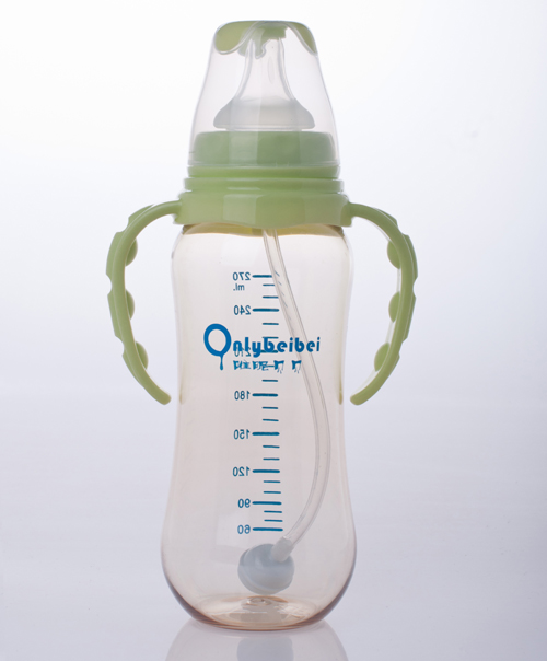 唯昵貝貝標(biāo)口PPSU奶瓶270ml綠色