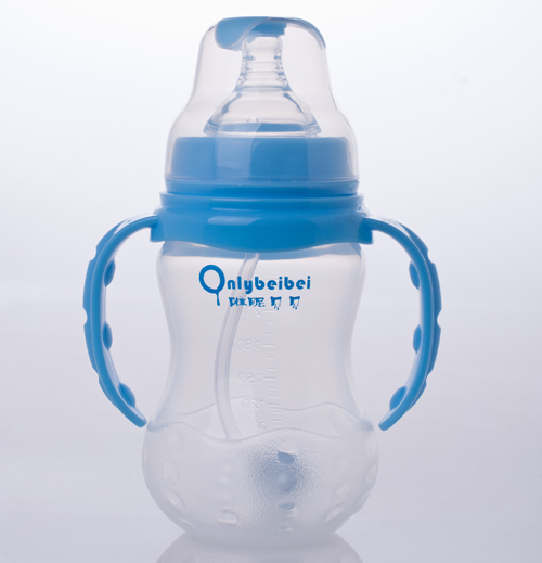 唯昵貝貝寬口奶瓶260ml藍(lán)色