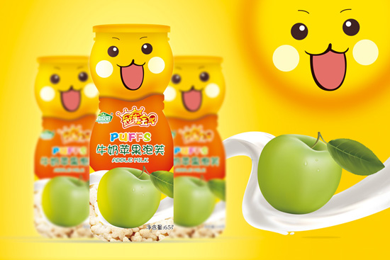 冠軍寶貝桶裝牛奶蘋果泡芙